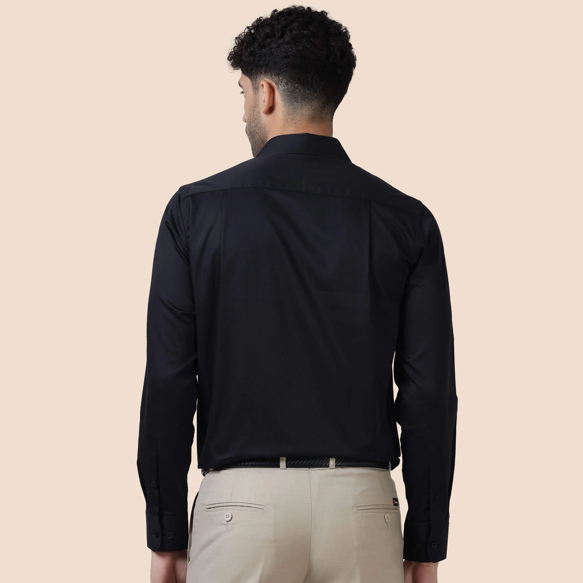 Bennet Black Shirt With Concealed Placket - Image 7