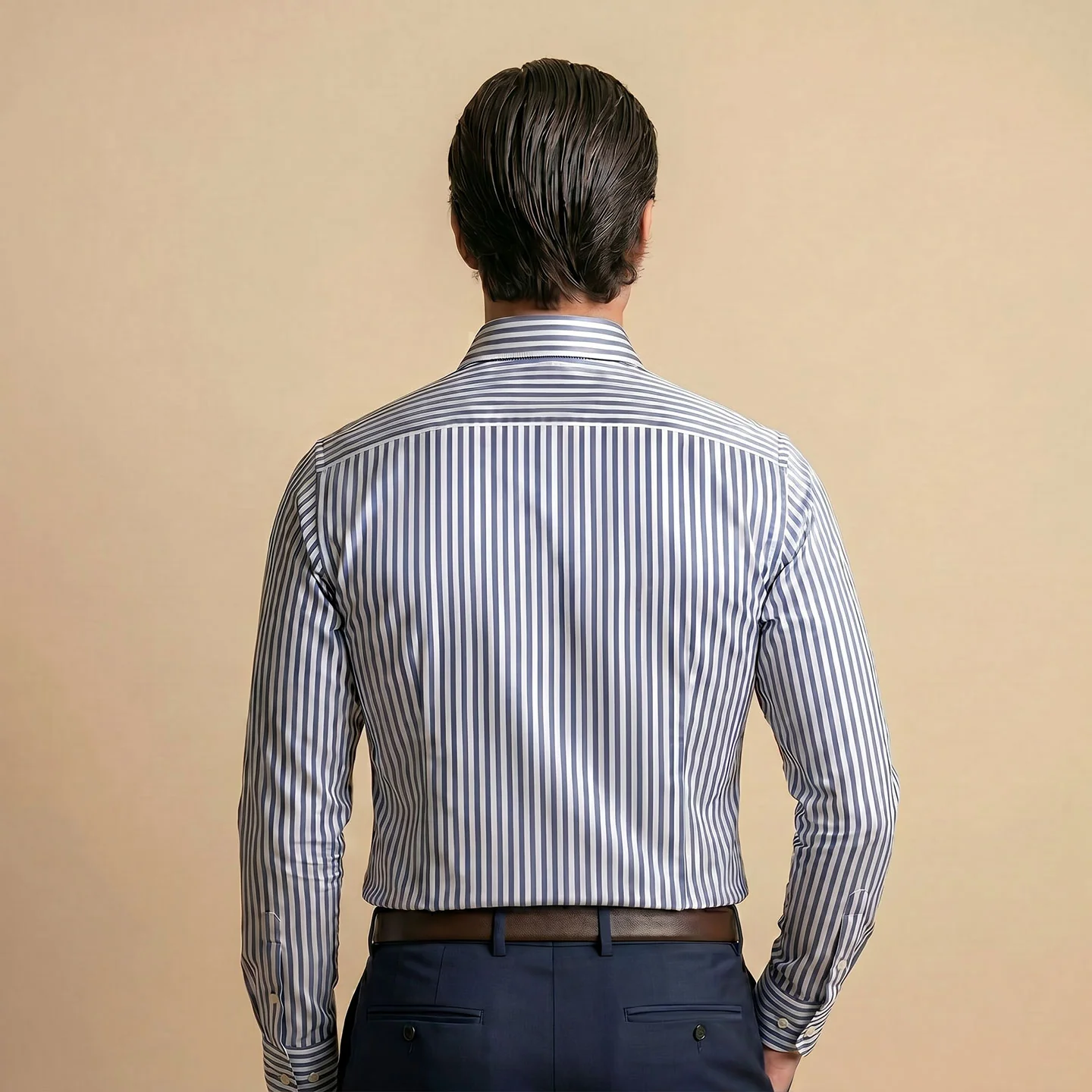 Boardroom Bengal Stripes Shirt In Indigo - Image 5