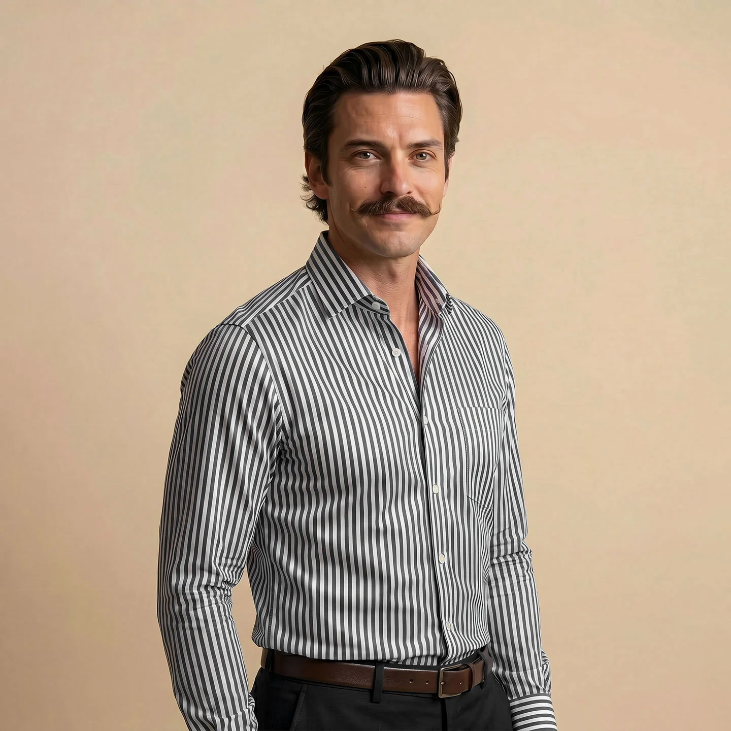 Boardroom Bengal Stripes Shirt In Midnight - Image 8