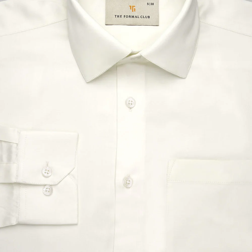 Cambridge Giza Cotton Shirt In Vanilla - Image 4