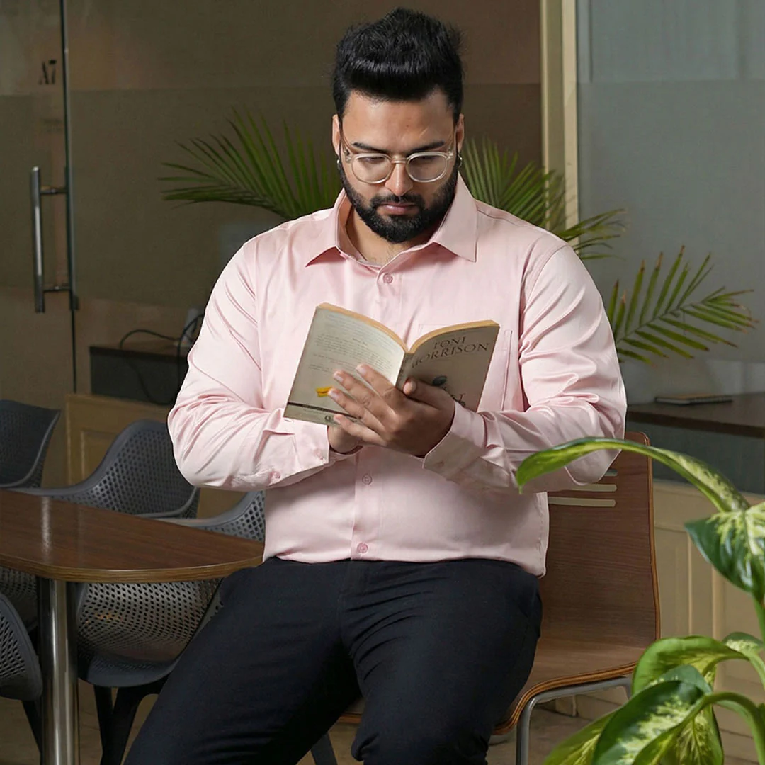 Flexi Stretch Plus Shirt in Dusty Pink - Image 8