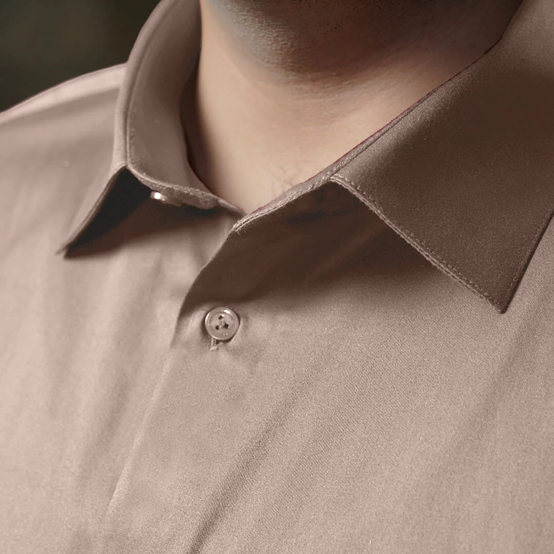 Flexi Stretch Plus Shirt in Latte - Image 8
