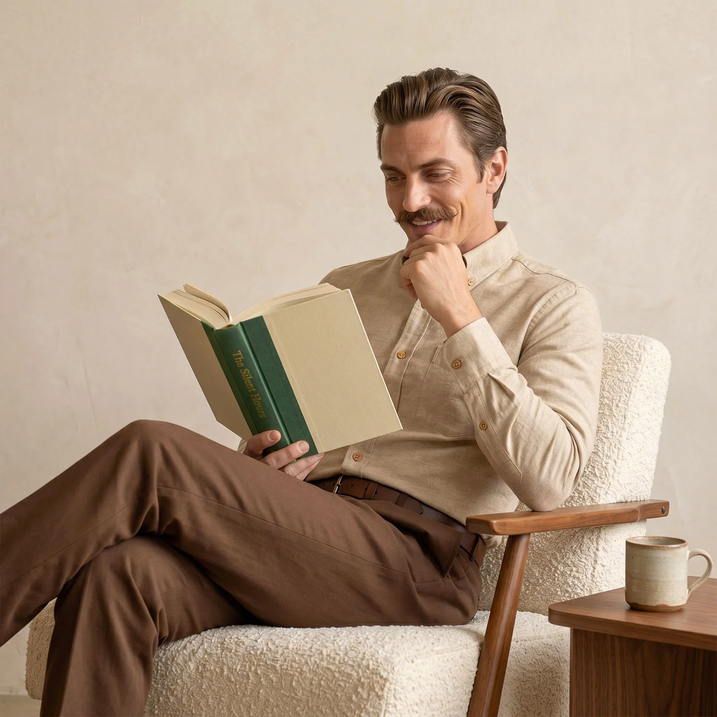 Regal Oxford Solid shirt in Almond - Image 6