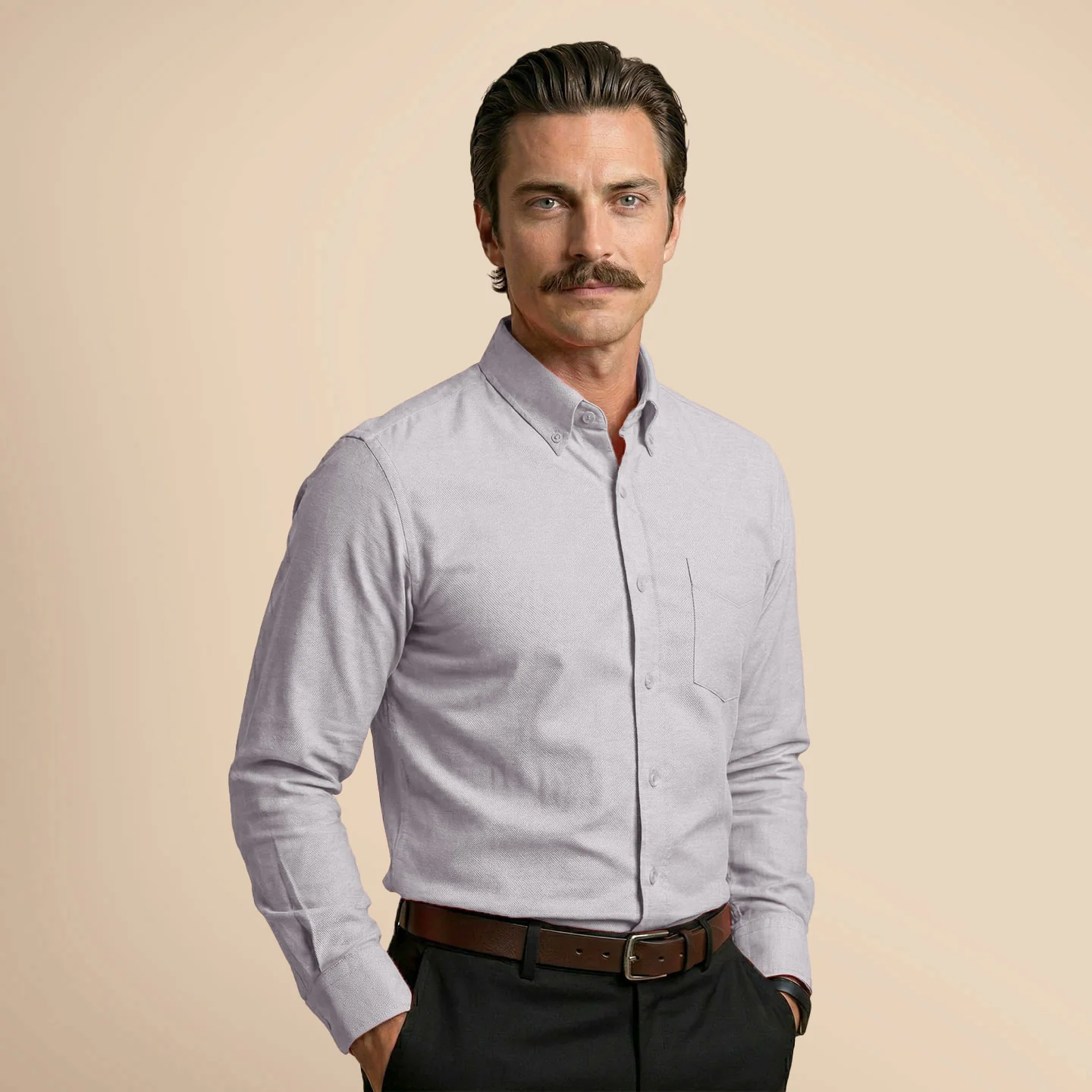 Regal Oxford Solid Shirt In Clay - Image 3