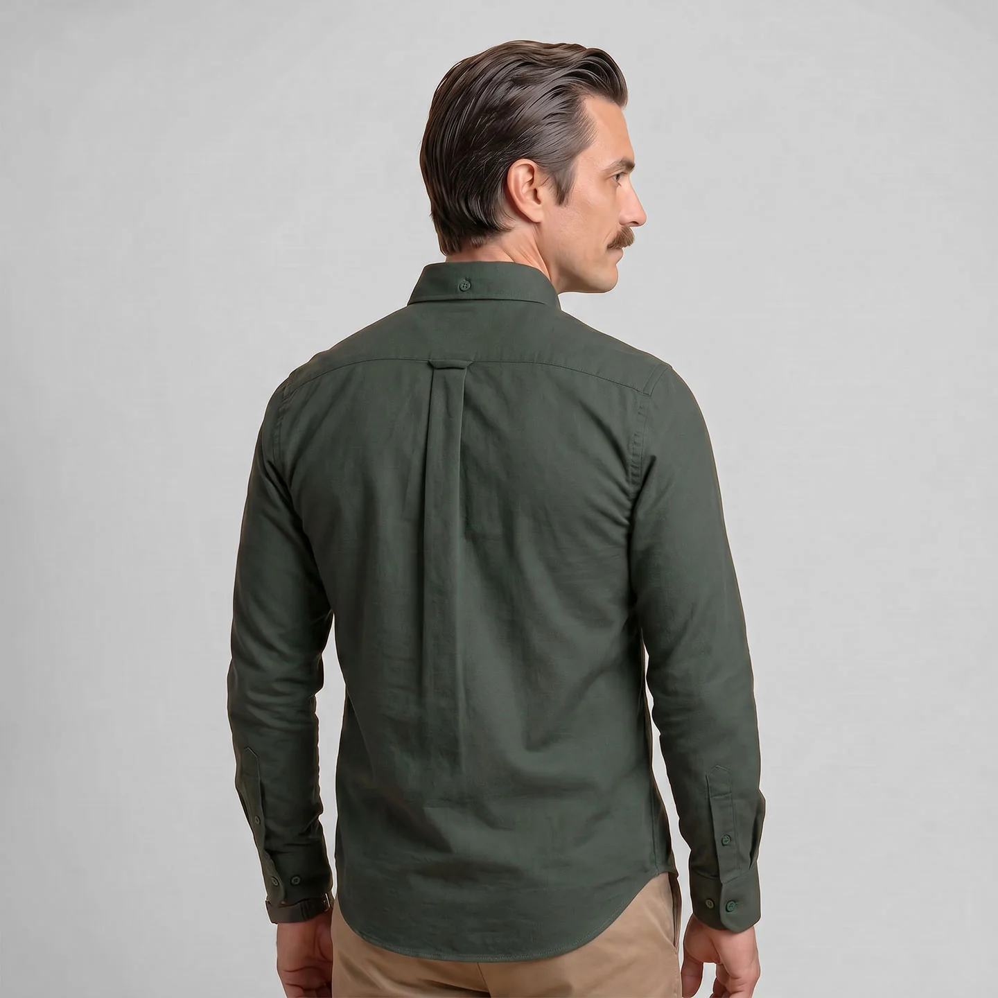 Regal Oxford Solid Shirt In Deep Forest - Image 3