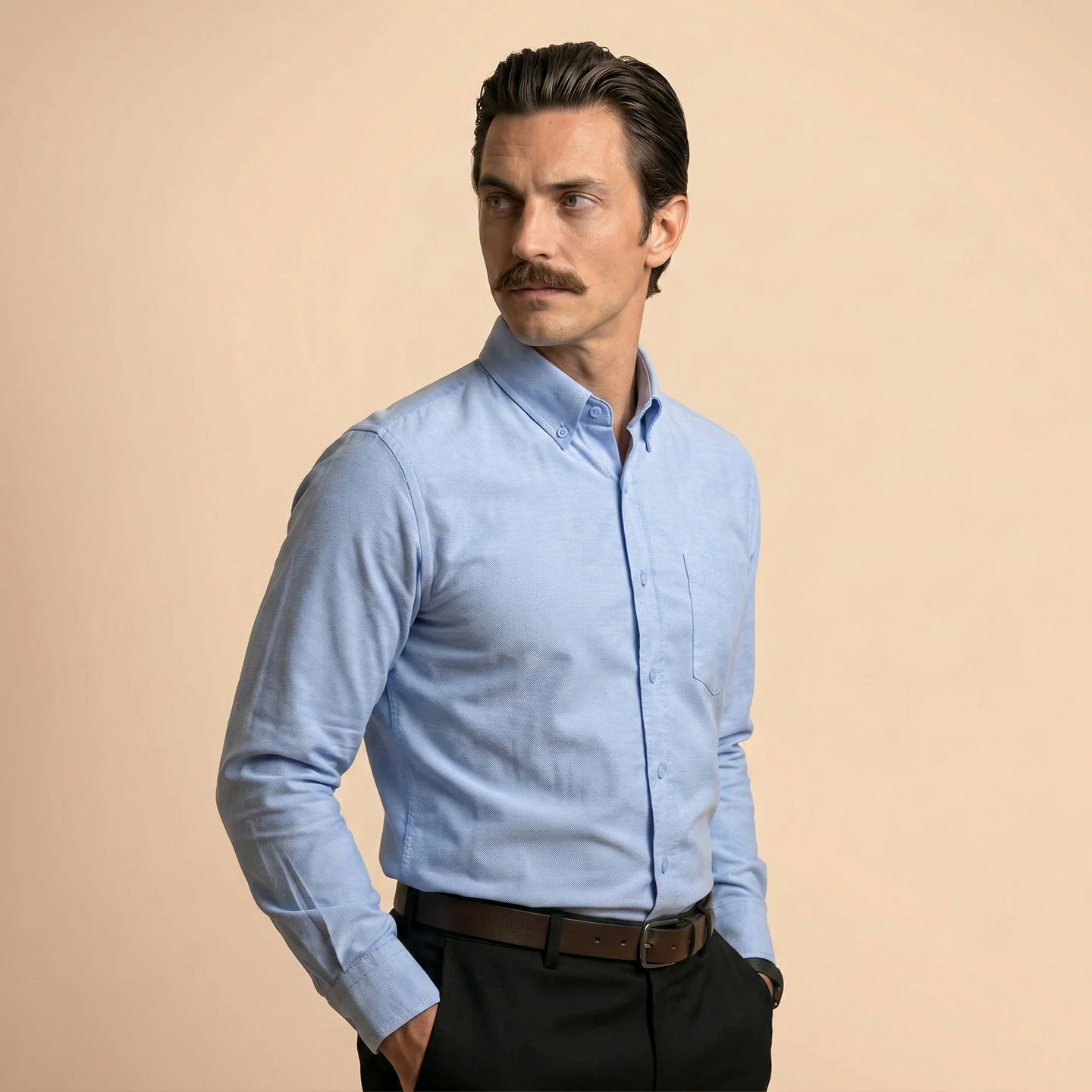 Regal Oxford Solid shirt in Ice Blue - Image 3