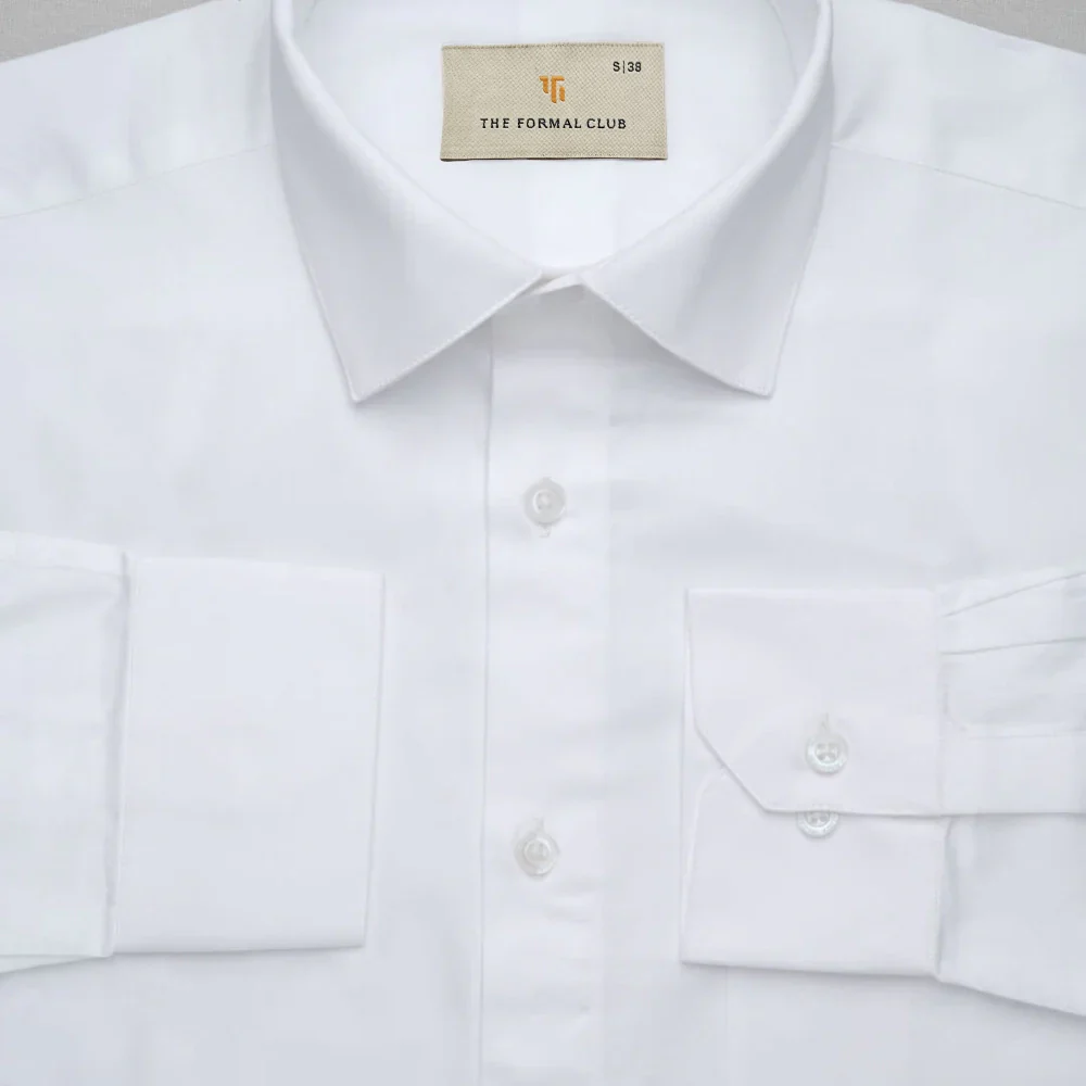 Whisper Easy To Iron Shirt In Cloud White - Image 6