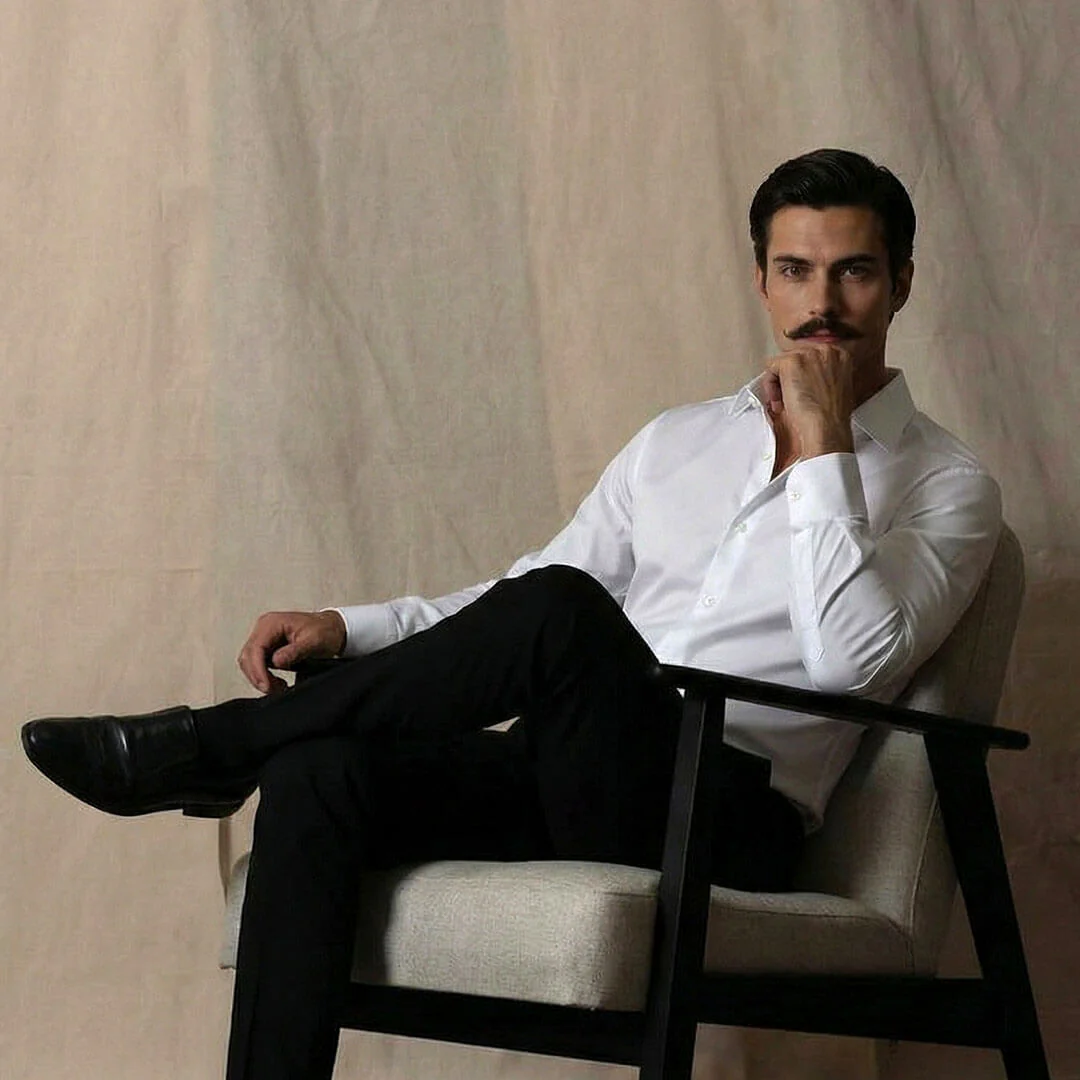 Whisper Easy To Iron Shirt In Cloud White - Image 8